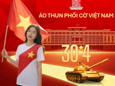 Áo thun phối cờ Việt Nam đẹp, chất lượng cho dịp 30/4